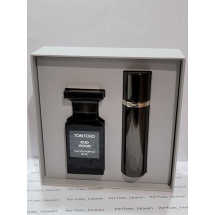 Tom Ford Oud Wood Gift Set Eau De Parfum 1.7oz + 0.34oz Travel Spray