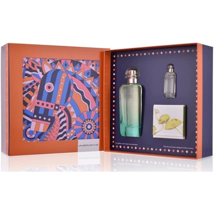 Hermès Un Jardin Sur Le Nil Gift Set - 100ml Eau De Toilette + 7.5ml Eau De Toilette + 50g Soap