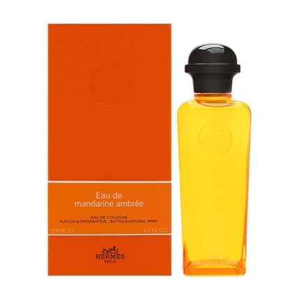 Hermes Eau de Mandarine Ambree Flacon Bottle and Natural Spray 6.7 Ounce